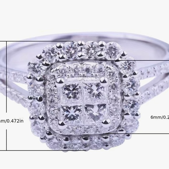 1pc Eight-Heart Eight-Diamond Micro-Set Zircon Ring, Luxury Engagement Ring SZ8 - Picture 3 of 5